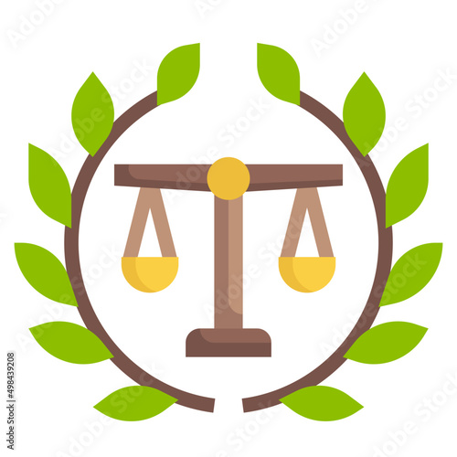 CONSTITUTIONAL LAW flat icon