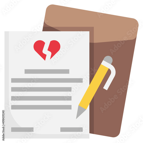DIVORCE AGREEMENT flat icon
