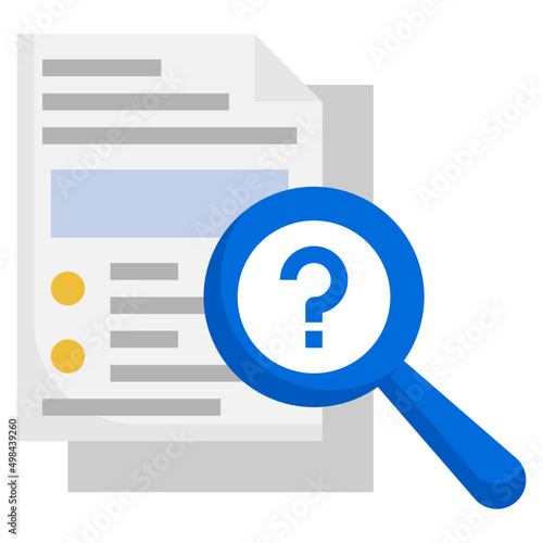 INVESTIGATION flat icon
