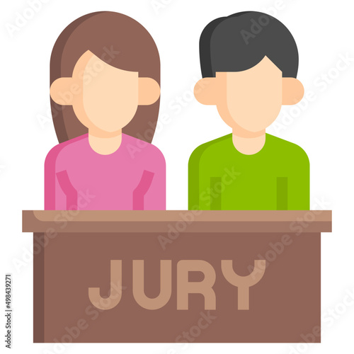 JURY flat icon