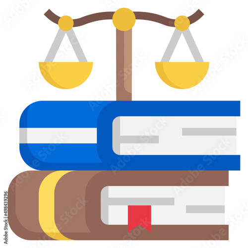 LAW BOOK flat icon