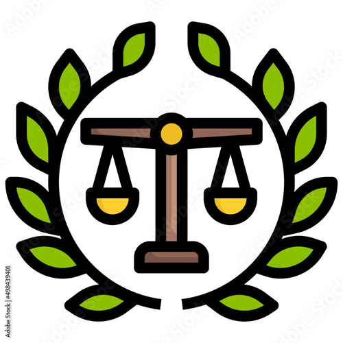 CONSTITUTIONAL LAW filled outline icon