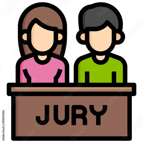 JURY filled outline icon