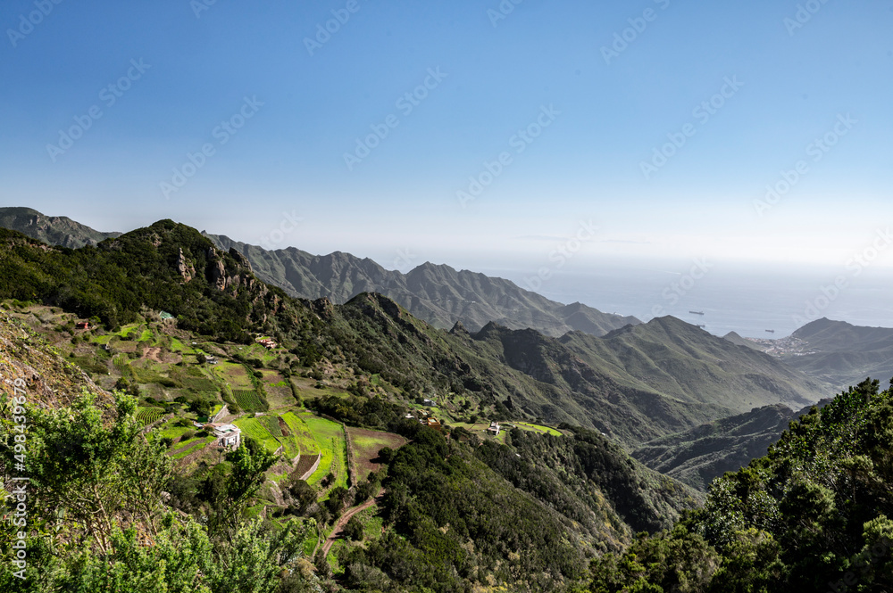 Panoramic view on green mountains of Anaga national park, North of Tenerife, Canary islands, Spain Panoramic view on green mountains of Anaga national park, North of Tenerife, Canary islands, Spain
