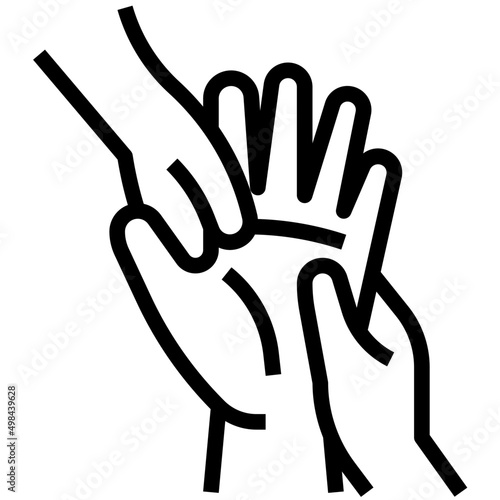 HAND MASSAGE line icon