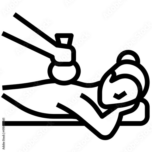 THAI HERB MASSAGE line icon