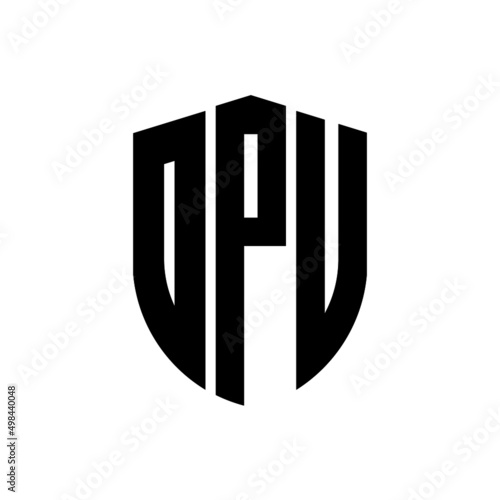 OPU letter logo design. OPU modern letter logo with black background. OPU creative  letter logo. simple and modern letter logo. vector logo modern alphabet font overlap style. Initial letters OPU  photo