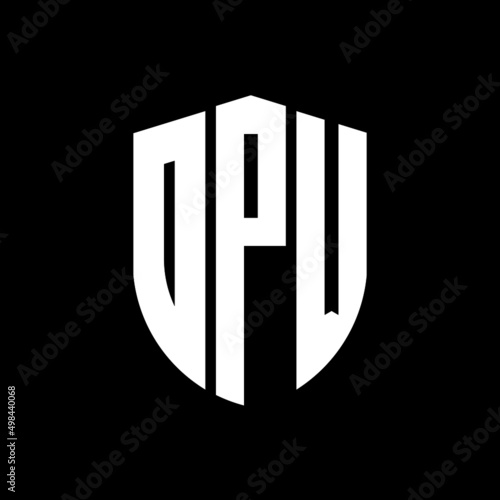 OPW letter logo design. OPW modern letter logo with black background. OPW creative  letter logo. simple and modern letter logo. vector logo modern alphabet font overlap style. Initial letters OPW  photo