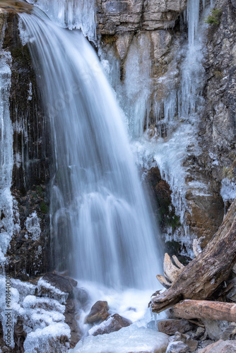 Kuhflucht Wasserfall bei Farchant, Garmisch Partenkirchen, im Winter
