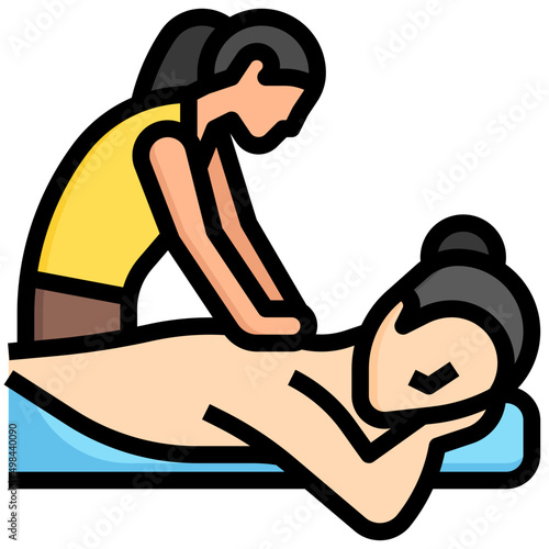 CHIROPRACTOR Filled Outline