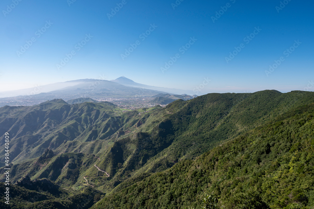 Panoramic view on green mountains of Anaga national park, North of Tenerife, Canary islands, Spain Panoramic view on green mountains of Anaga national park, North of Tenerife, Canary islands, Spain