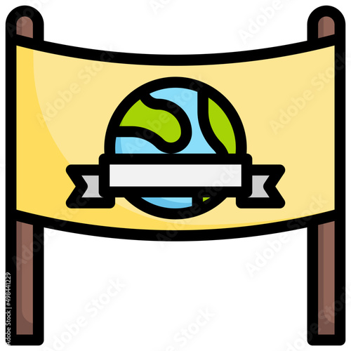 CAMPAIGN filled outline icon