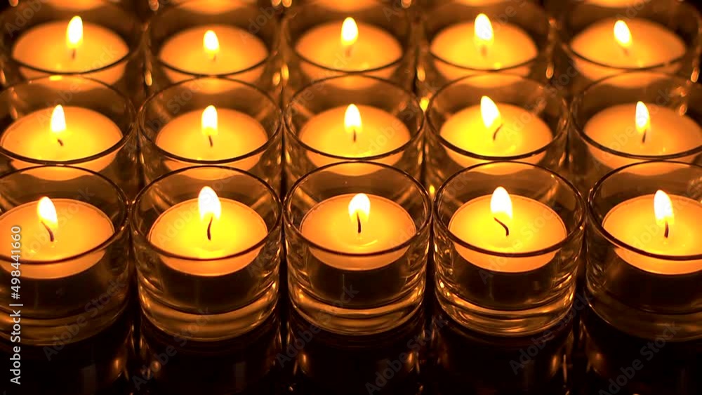 In memoriam, seamless loop. Remembrance candles flickering 2 In memoriam, seamless loop. Remembrance candles flickering 2