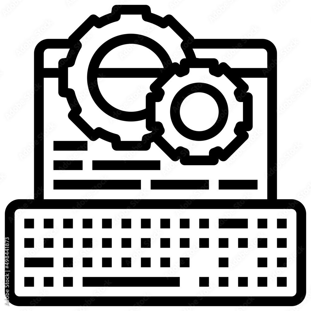 CODING PROCESS line icon CODING PROCESS line icon