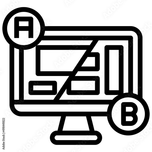 AB TESTING line icon