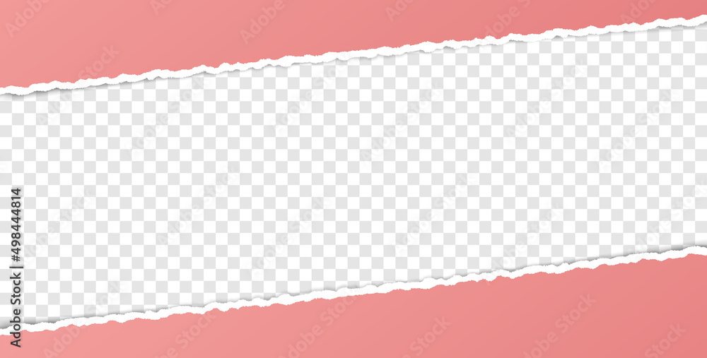 vector red colored torn paper banner with ripped edges with space for ...