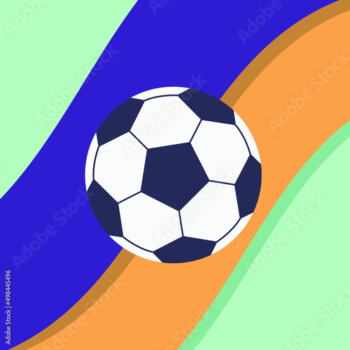 Soccer ball icon. football. Colored flat graphic vector illustration. 