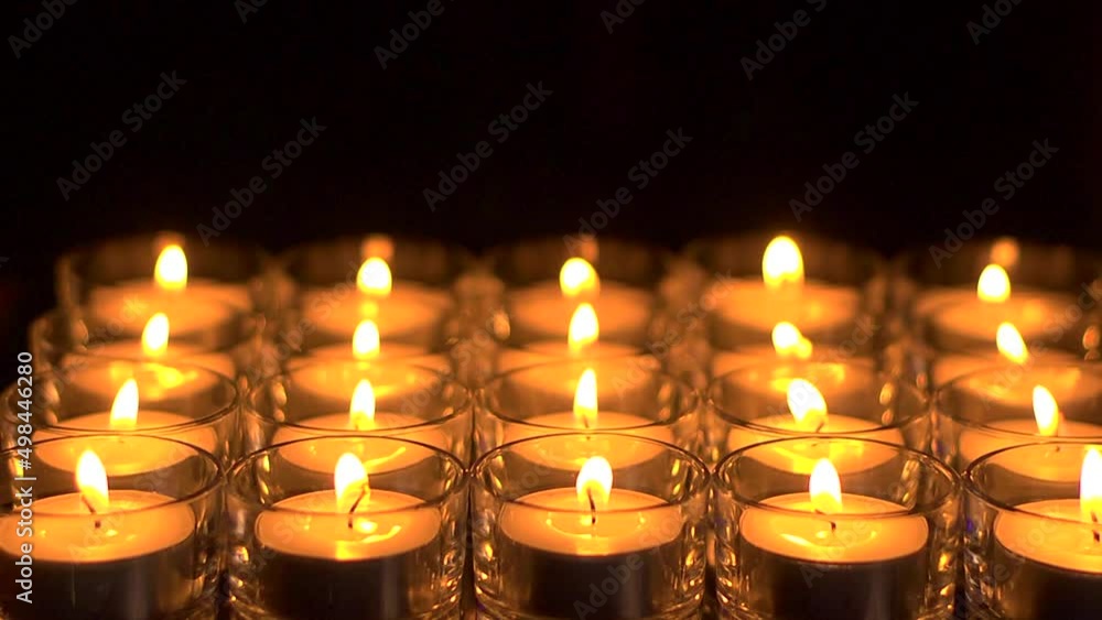 In memoriam. Remembrance candles flickering - Room for copy, Shallow DOF In memoriam. Remembrance candles flickering - Room for copy, Shallow DOF