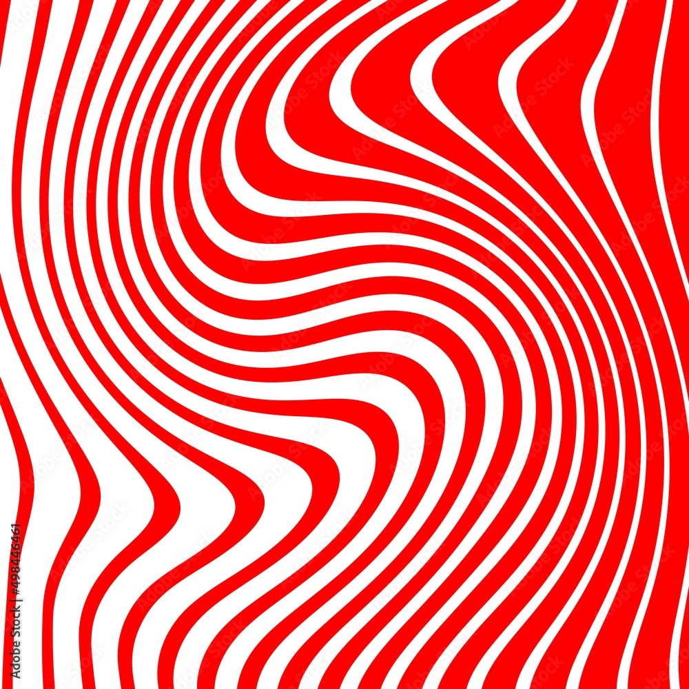 Abstract Red and White Geometric Pattern with Waves. Striped Structural Texture. Raster Illustration.Black and white stripes made in illustrator and rasterized.Stripes pattern for backgrounds. Abstract Red and White Geometric Pattern with Waves. Striped Structural Texture. Raster Illustration.Black and white stripes made in illustrator and rasterized.Stripes pattern for backgrounds.
