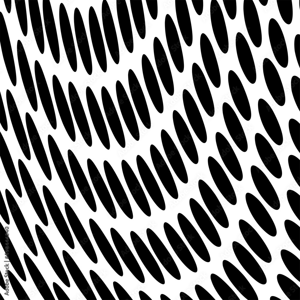 Abstract polka Dot pattern of wavy stripes or rippled 3D relief black and white lines background. Vector twisted curved stripe modern trendy.3D visual effect, illusion of movement, curvature.
Abstract polka Dot pattern of wavy stripes or rippled 3D relief black and white lines background. Vector twisted curved stripe modern trendy.3D visual effect, illusion of movement, curvature.