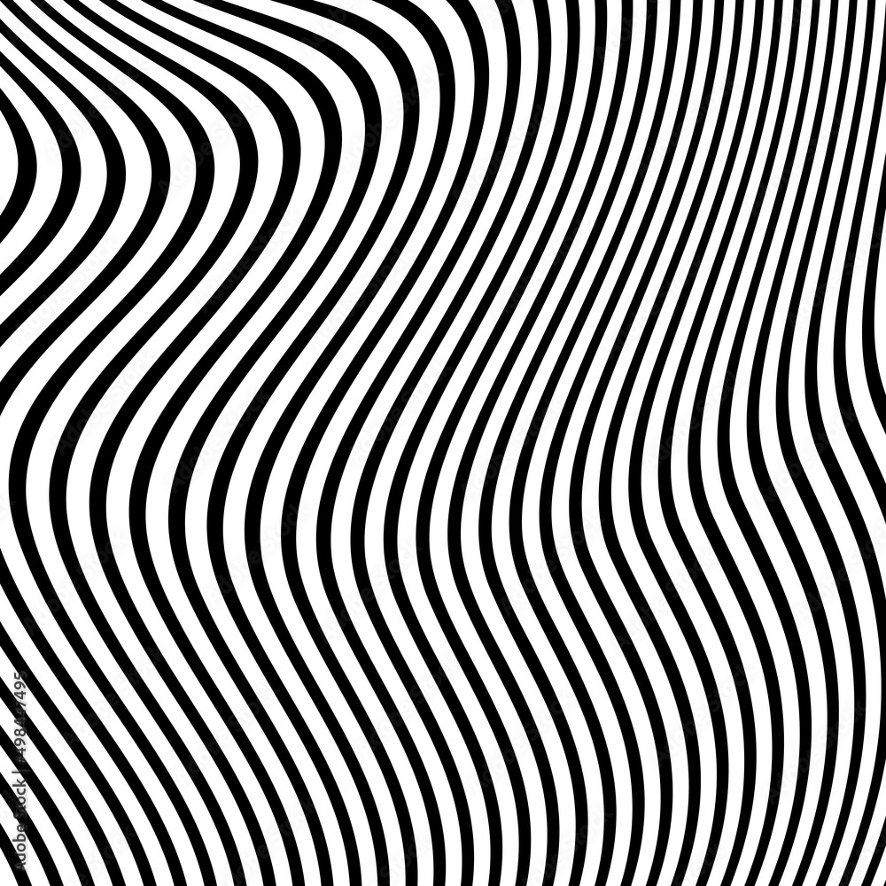 Abstract Black and White Geometric Pattern with Waves. Striped Structural Texture. Raster Illustration.Black and white stripes made in illustrator and rasterized.Stripes pattern for backgrounds. Abstract Black and White Geometric Pattern with Waves. Striped Structural Texture. Raster Illustration.Black and white stripes made in illustrator and rasterized.Stripes pattern for backgrounds.