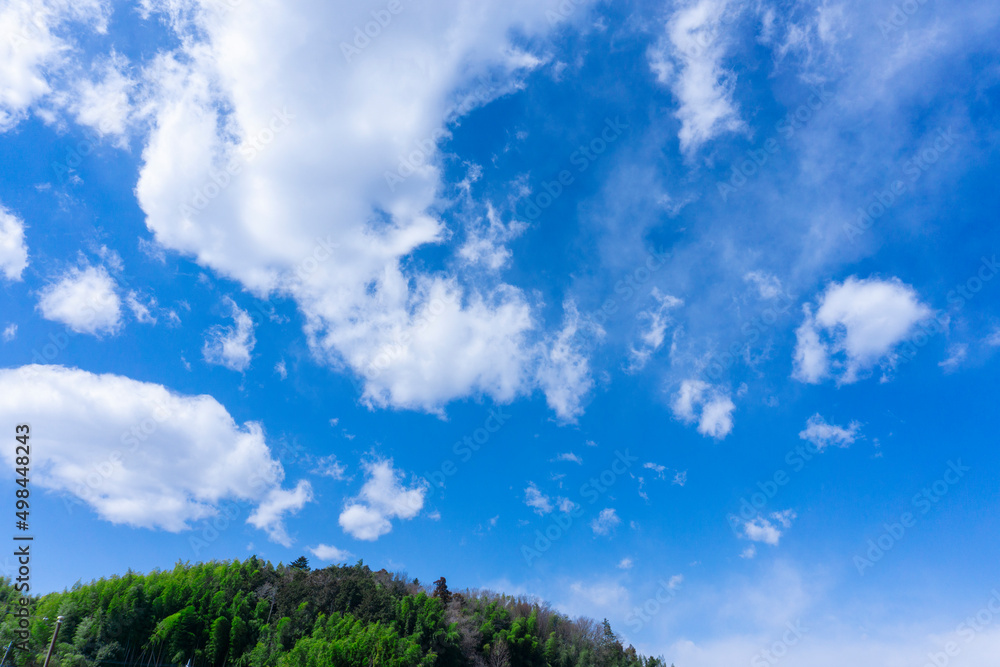 Refreshing blue sky and cloud background material_wide_26 Refreshing blue sky and cloud background material_wide_26