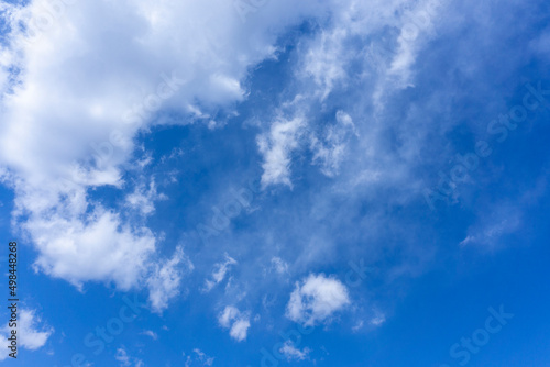 Refreshing blue sky and cloud background material_wide_27