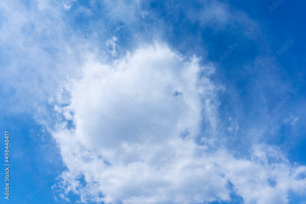 Obraz premium Refreshing blue sky and cloud background material_wide_31