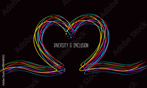 Inclusion and diversity infographic vector set, social and cultural inclusion diversity photo