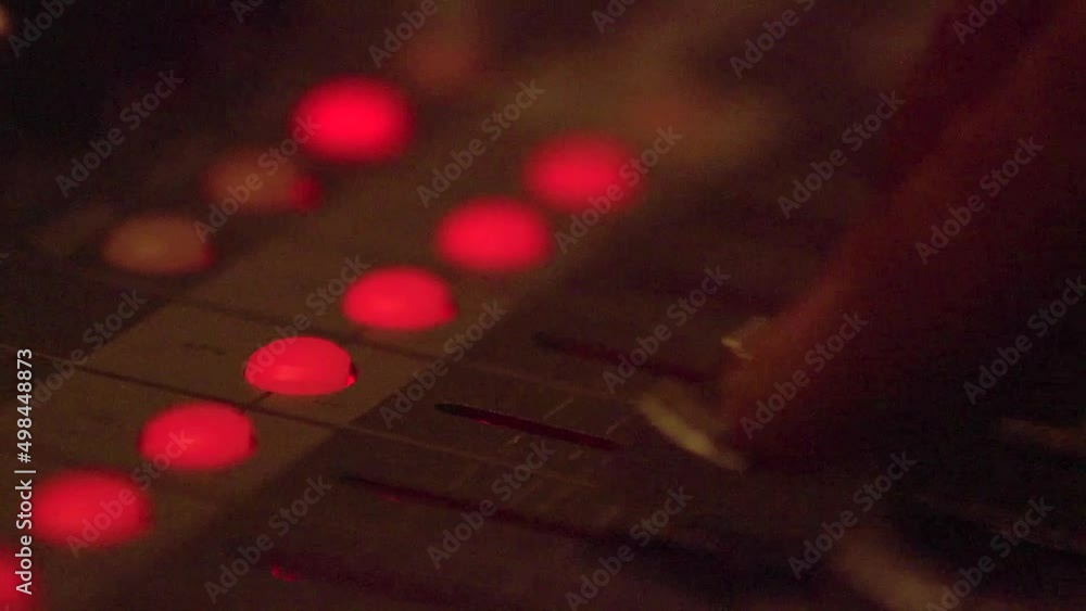 Professional multitrack sound recording, setting levels. Dimmed lights 2 Professional multitrack sound recording, setting levels. Dimmed lights 2