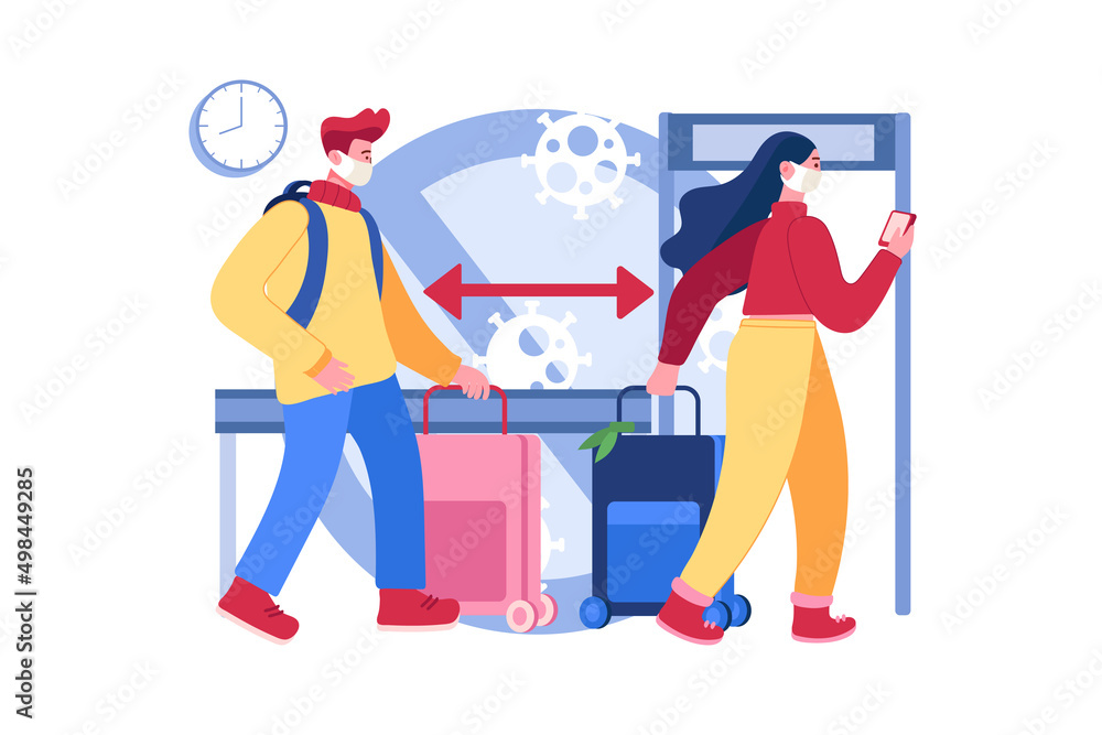 The new normal after the COVID‐19 Pandemic Illustration concept. Flat illustration isolated on white background The new normal after the COVID‐19 Pandemic Illustration concept. Flat illustration isolated on white background