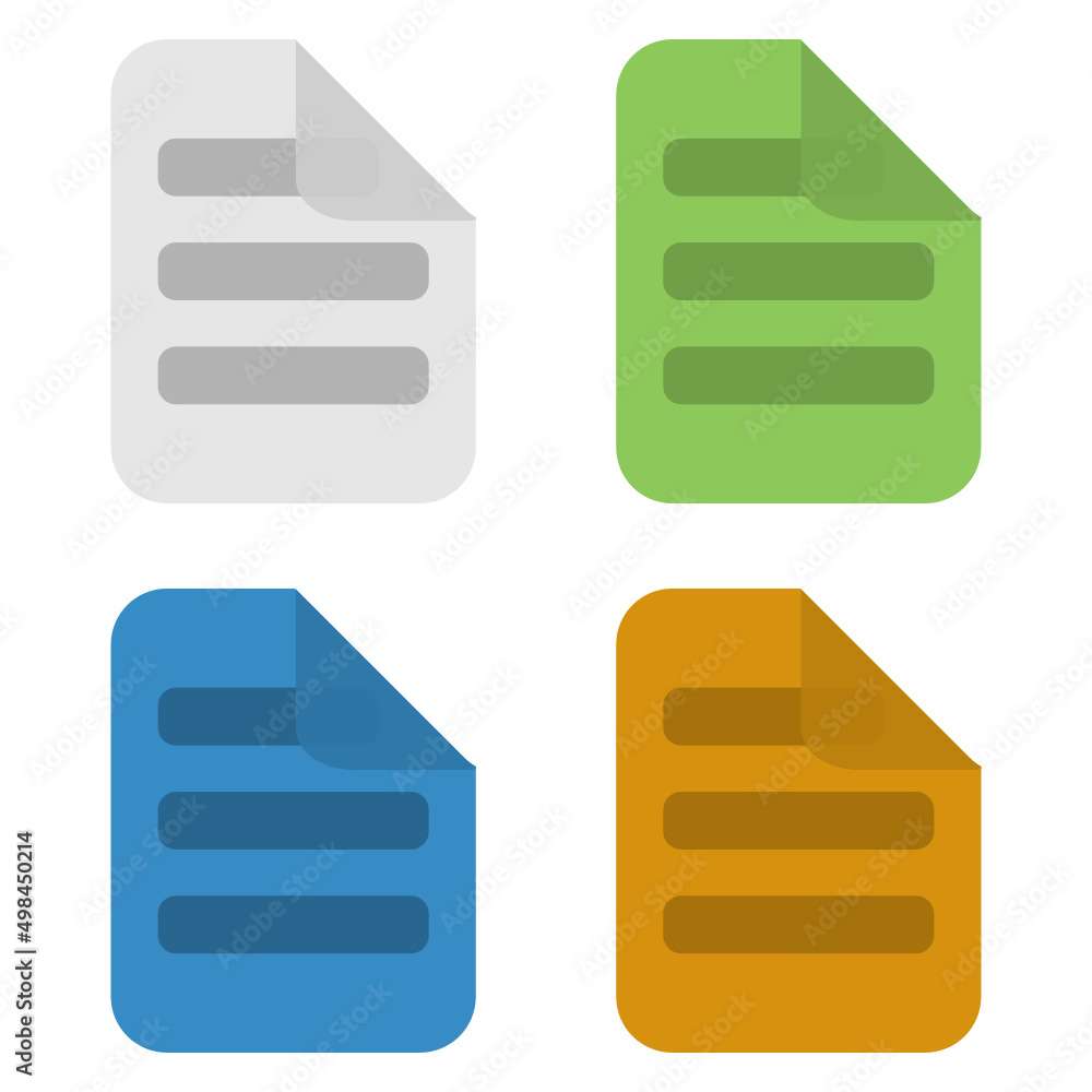 Set of icons documents vector template illustration Set of icons documents vector template illustration