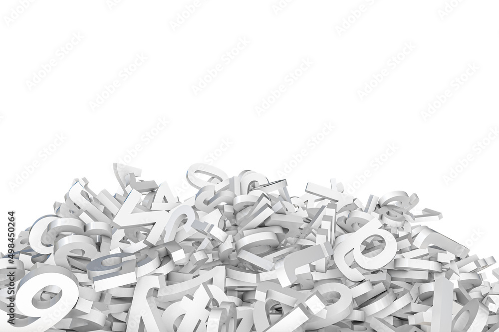 falling letters isolated on white falling letters isolated on white