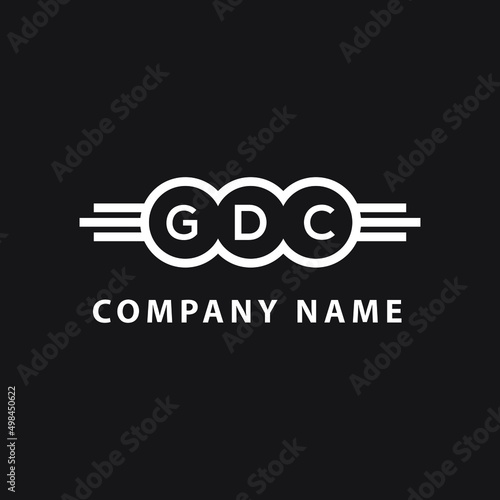 GDC letter logo design on black background. GDC  creative initials letter logo concept. GDC letter design.
 photo