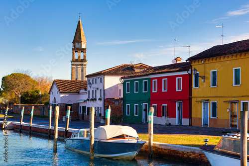 Colorful houses of Mazzorbo, Venice Fototapet