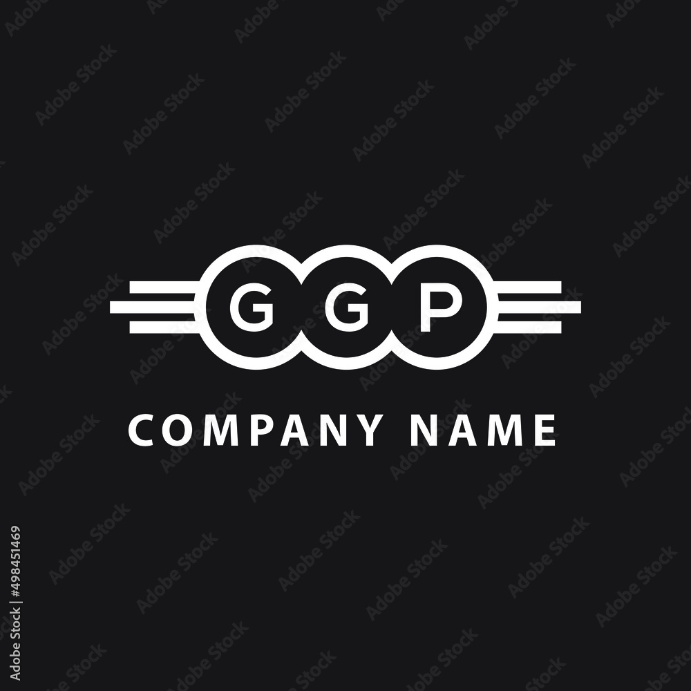 GGP letter logo design on black background. GGP  creative initials letter logo concept. GGP letter design.