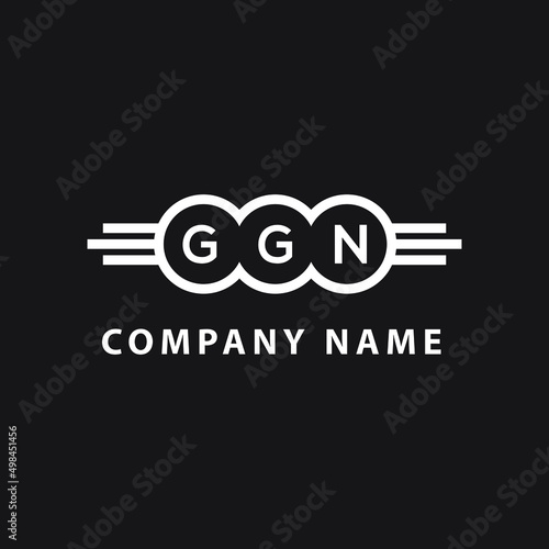 Fototapeta Naklejka Na Ścianę i Meble -  GGN letter logo design on black background. GGN  creative initials letter logo concept. GGN letter design.