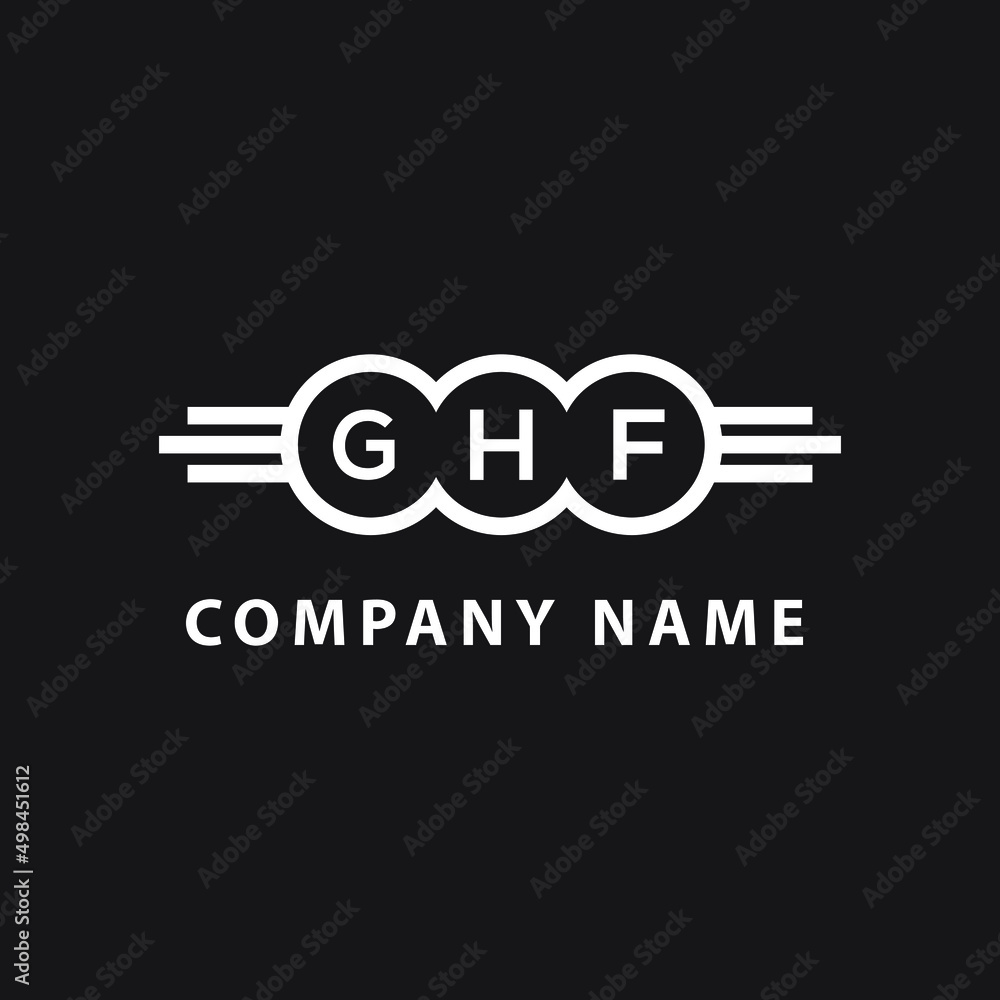 GHF letter logo design on black background. GHF creative initials letter logo concept. GHF letter design. GHF letter logo design on black background. GHF creative initials letter logo concept. GHF letter design.