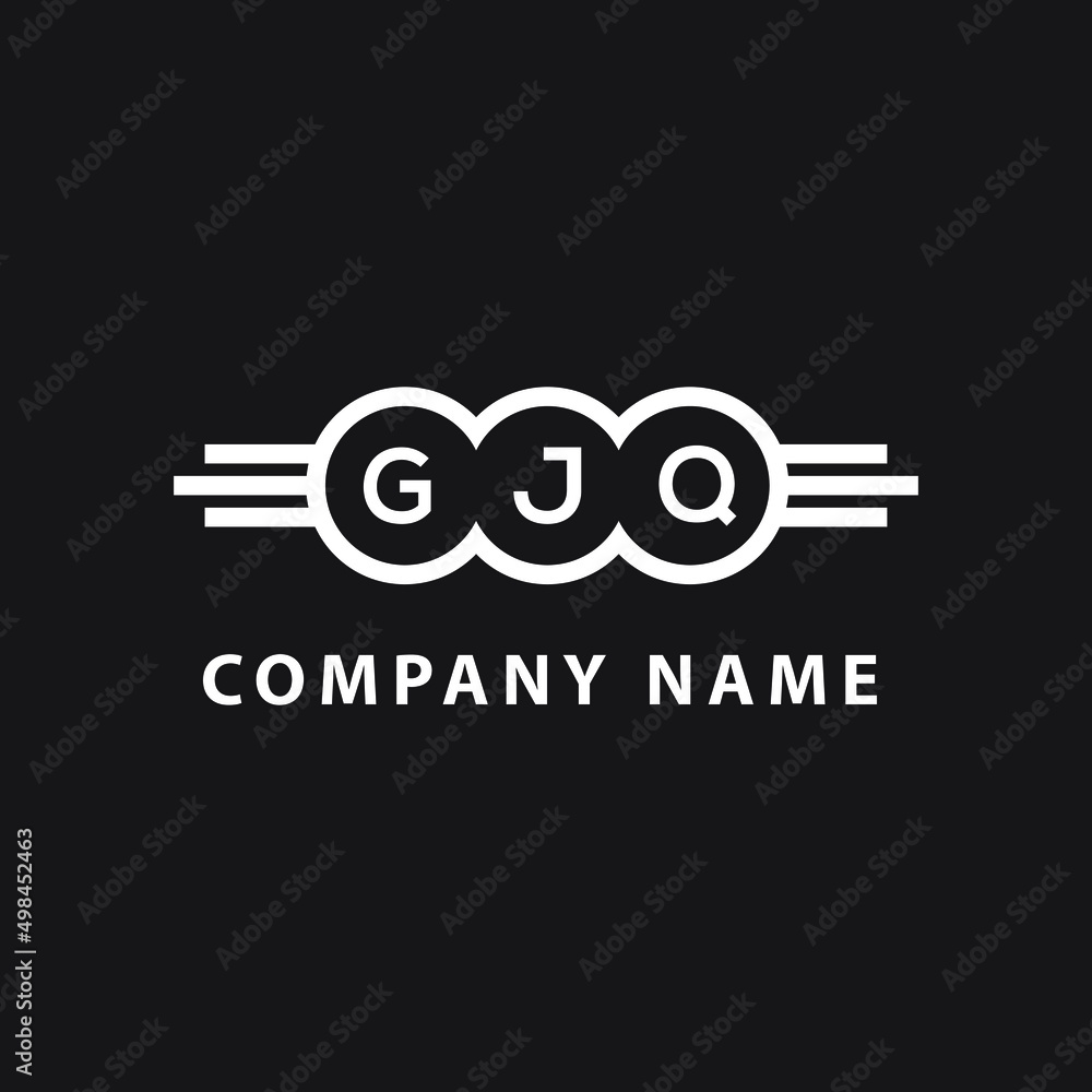 GJQ letter logo design on black background. GJQ  creative initials letter logo concept. GJQ letter design.