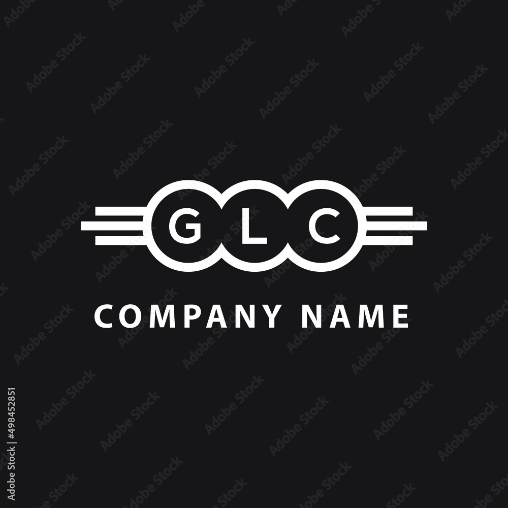 GLC letter logo design on black background. GLC  creative circle letter logo concept. GLC letter design.
