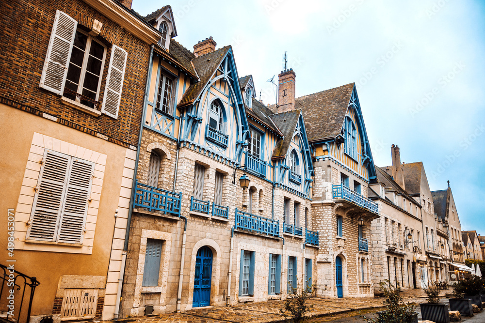 Fototapeta premium Street view of Chartres city, France.