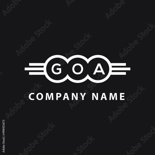 GOA letter logo design on black background. GOA  creative circle letter logo concept. GOA letter design.
