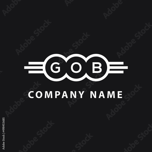 GOB letter logo design on black background. GOB  creative circle letter logo concept. GOB letter design. photo