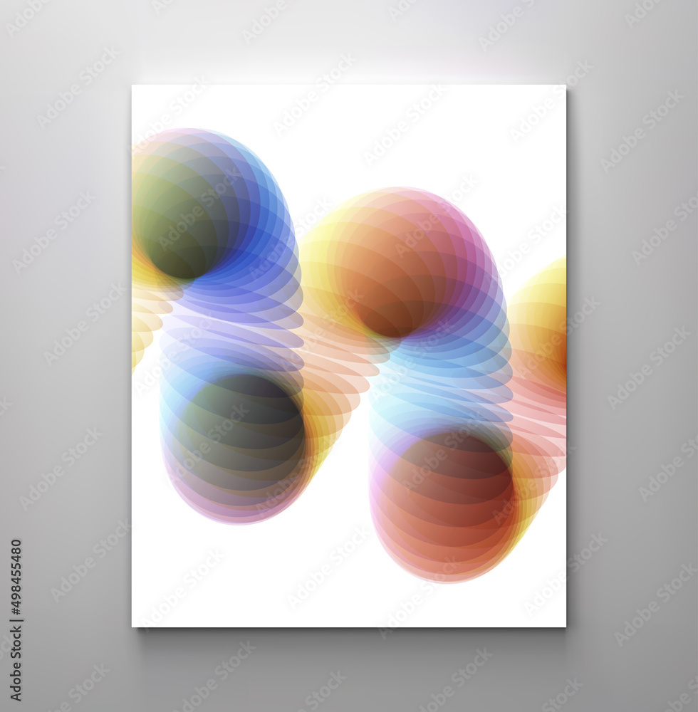 Fototapeta premium Abstract background. Spiral. 3d vector illustration. Design for banner, flyer, poster, cover or brochure.