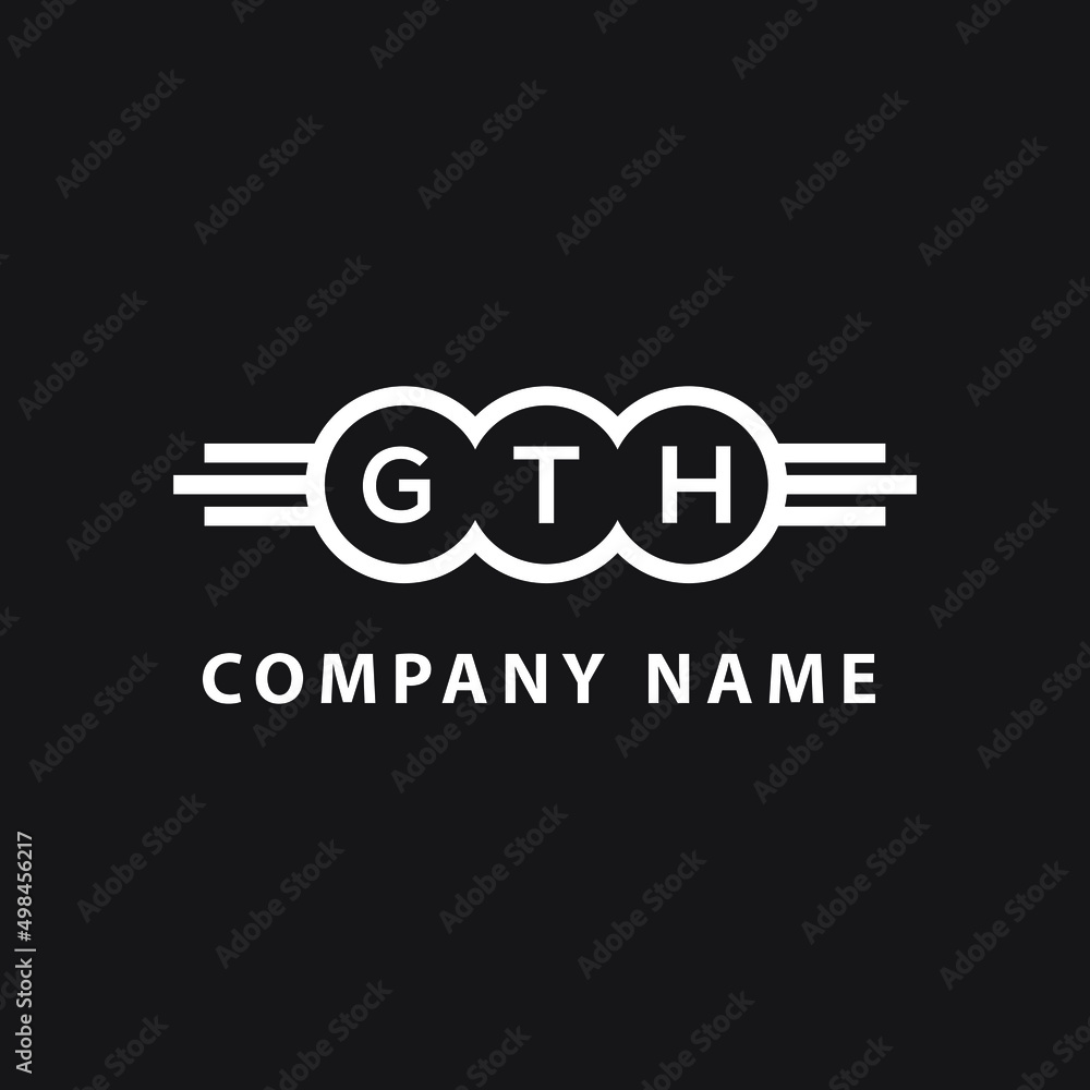 GTH letter logo design on black background. GTH creative circle letter logo concept. GTH letter design. GTH letter logo design on black background. GTH creative circle letter logo concept. GTH letter design.