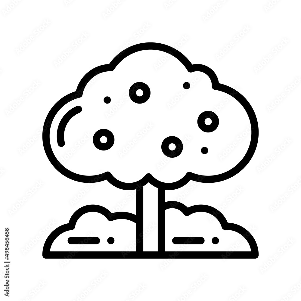 tree line style icon. vector illustration for graphic design, website, app