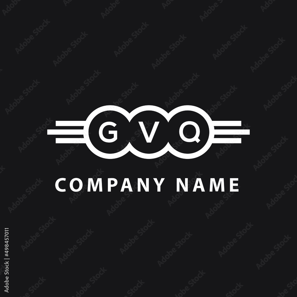 GVQ letter logo design on black background. GVQ  creative circle letter logo concept. GVQ letter design.