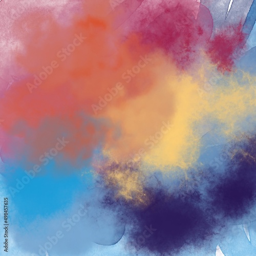 Rainbow watercolor background for your design 