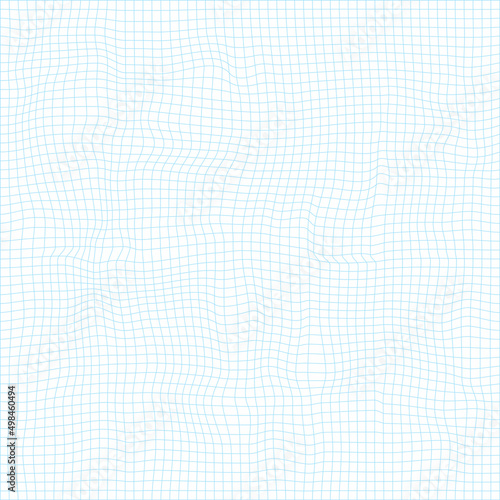 checkered grid warped waves vector illustration background