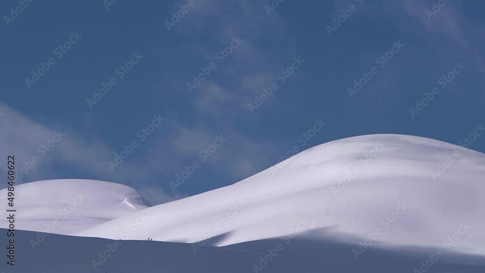 climbers on a snow covered mountain time lapse climbers on a snow covered mountain time lapse